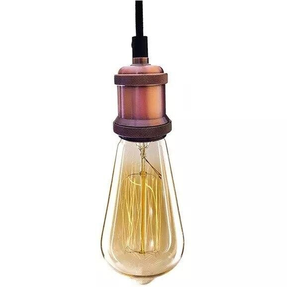 Industrial Chic Roségold Edison-Glühbirne Hängeleuchte bf19
