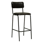 Krzesło barowe Dario skóra czarne