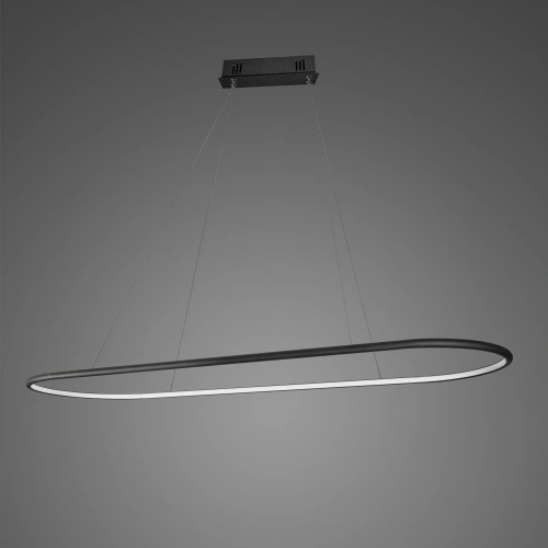 Lampa wisząca Ledowe Okręgi Oval No.1 120cm 3k czarna