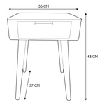 Szafka nocna Padano różowa