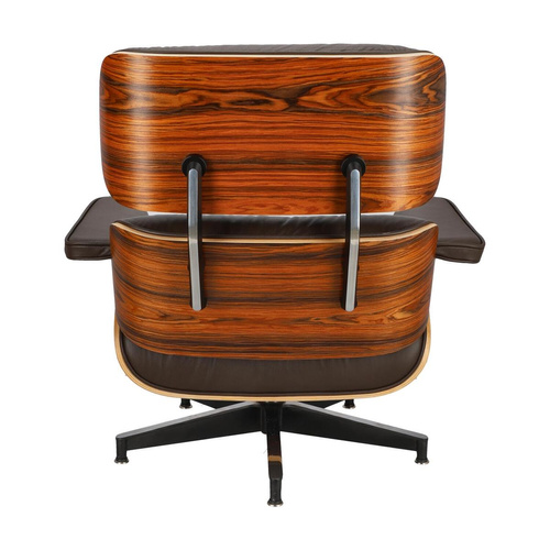 Fotel Vip z podnóżkiem brązowy ciemny/ r osewood