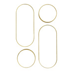 Zestaw 4 luster Deco round złote