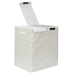 Kosz na pranie podwójny 50x41x57 szary  tkanina