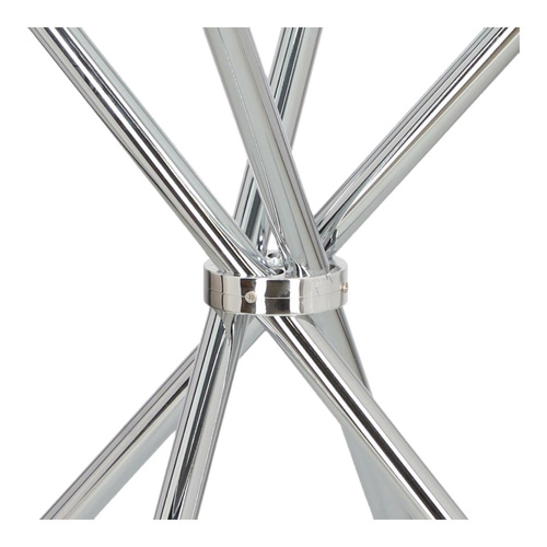 Stół Ufo 80cm transparentny/ chrom