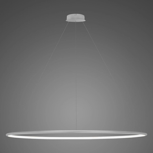 Lampa wisząca Ledowe Okręgi No.1 180cm 4k srebrna Dali