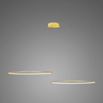 Lampa wisząca Ledowe Okręgi No.2 60cm 4k złota