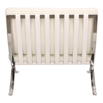 Fotel BA1 skóra naturalna biała