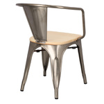 Krzesło Paris Arms Wood metal sosna natu ralna