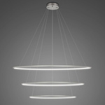 Lampa wisząca Ledowe Okręgi No.3 100cm 4k srebrna Dali
