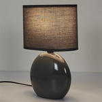Lampa ceramiczna owalna grafitowa