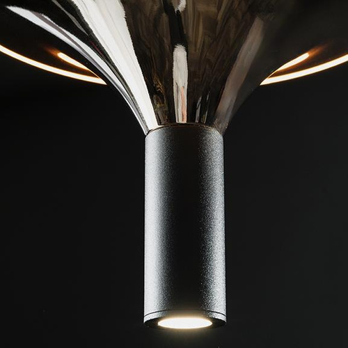 Żyrandol Spinoza-3 czarno-złota LED