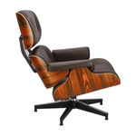 Fotel Vip z podnóżkiem brązowy ciemny/ r osewood