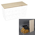 Kosz/stolik Upper składany biały