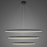 Lampa wisząca Ledowe Okręgi No.3 120cm 3k czarna