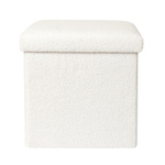 Pufa Intesi Vels Boucle biała składana