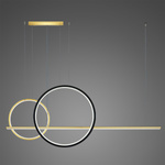 Lampa wisząca Linea No.4 60/40cm złotoczarna 2700k 