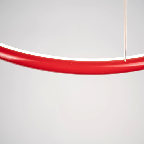Lampa wisząca Ledowe Okręgi No.1 60cm 4k czerwona 