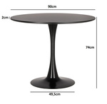 Stół Simplet Skinny Black 90cm