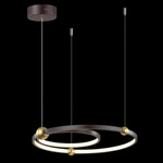 Ledowa Lampa wisząca Aurora No.2 50cm 3k czarna ściemnialna