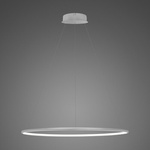 Lampa wisząca Ledowe Okręgi No.1 80cm 4k srebrna ściemnialna