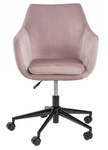 Fotel biurowy na kółkach Nora VIC różowy