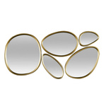 Zestaw 5 luster Organic Shape złote