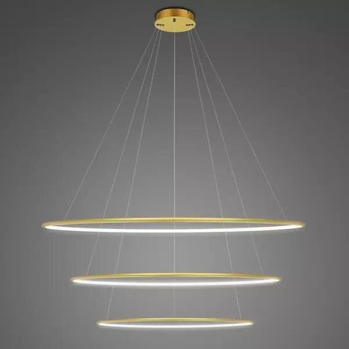 Lampa wisząca Ledowe Okręgi No.3 Φ100 cm in 2700k złota Altavola Design