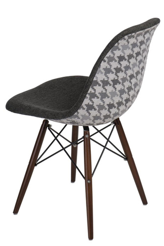 Krzesło P016W Pattern szar-pepitka /dark