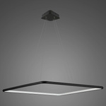 Lampa wisząca Ledowe Kwadraty No.1 80cm 3k czarna 