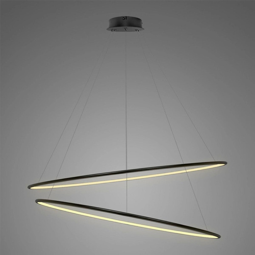 Lampa Ledowe Okręgi No.2 120cm 3k czarna 