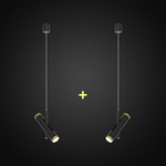 Lampa wisząca Lunette No.1 P czarna zestaw 