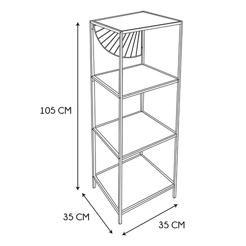 Regał Orient z czterema półkami