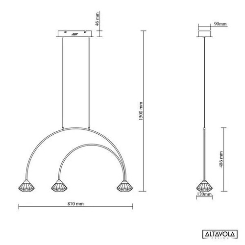 Lampa wisząca TIFFANY No.3 CL1 