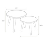 Zestaw stolików Felix sosnowe