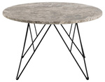 Stolik kawowy Prunus 80cm marmur szary/  czarny