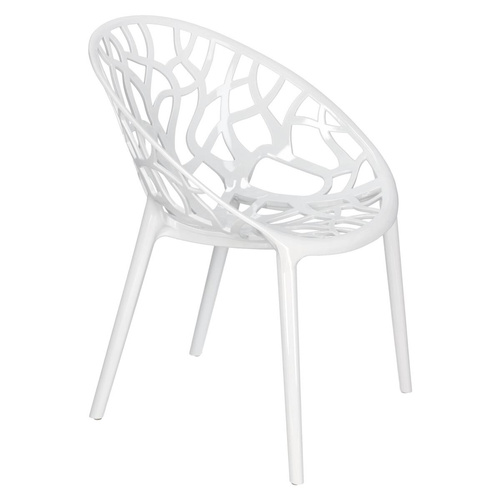 Krzesło Coral White Glossy