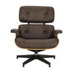 Fotel Vip z podnóżkiem brązowy ciemny/ r osewood