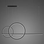 Lampa wisząca LINEA No.4 Φ60/40 cm czarna 4k Altavola Design
