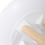 Zestaw 2 okrągłych stolików  biały/naturalny