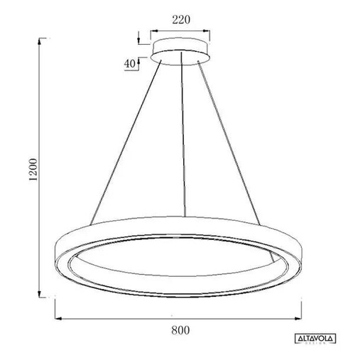 Ledowa Lampa wisząca Billions No.4 80cm 4k złota 