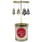 Świeca zapachowa świąteczna karuzela      biała