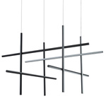 Lampa wisząca ASTA-8 LED czarna 120 cm