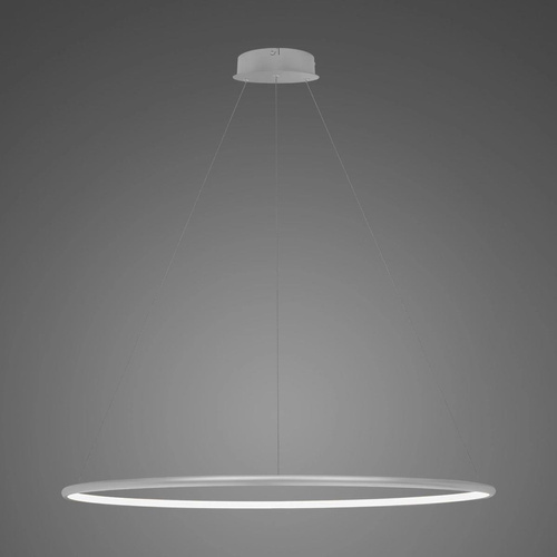 Lampa wisząca Ledowe Okręgi No.1 100cm 3k srebrna ściemnialna