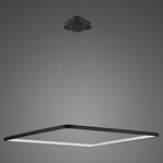 Lampa wisząca Ledowe Kwadraty No.1 80cm 3k czarna 