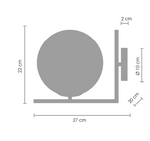 Lampa ścienna SOLARIS czarna 22 cm