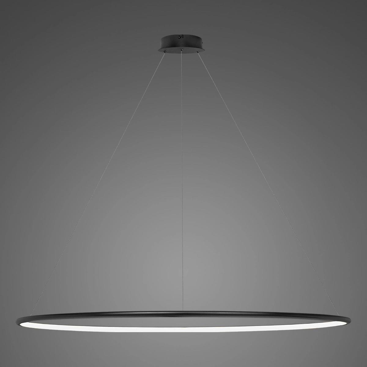 Hängeleuchte Ledowe Okręgi No.1 180cm schwarz – Gesamtansicht