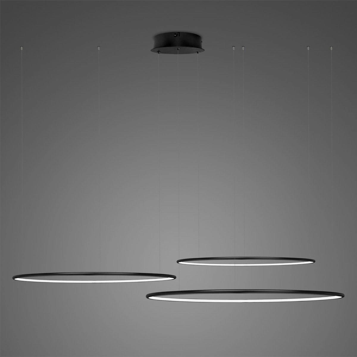 LED-Hängeleuchte Ledowe Okręgi No.3 80cm 4k schwarz Dali