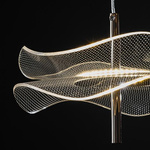 Lampa wisząca Mariposa różowe złoto 3000K