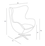 Fotel Jajo Soft z podn. wełna YQ-05 niebieski