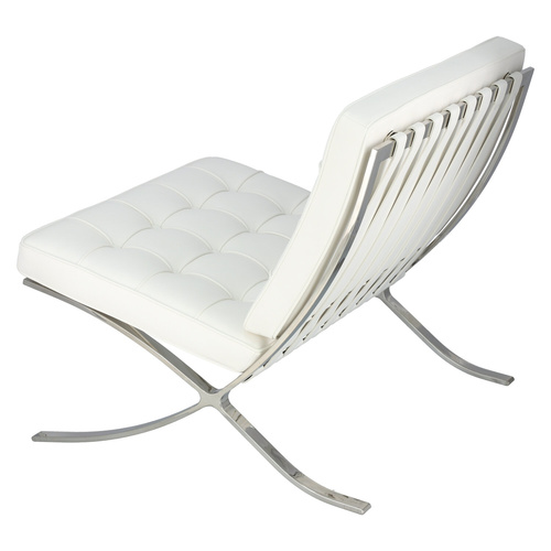 Fotel BA1 biała eko skóra